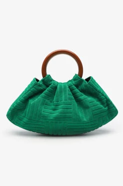 Evening Pleated Solid Wood Handbag* 15 Evening Pleated Solid Wood Handbag* -Acorpstyle XTQ0259 LG 1
