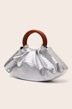 Evening Pleated Solid Wood Handbag*