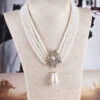 Stylish Chic Layered Pearl Rhinestones Necklace