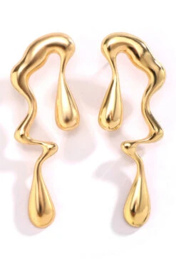 Stylish Liquid Metal Irregular Earrings -Acorpstyle XTS0018 GO 3