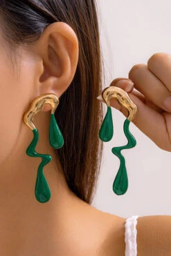 Stylish Liquid Metal Irregular Earrings -Acorpstyle XTS0018 GR 2