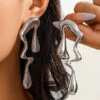 Stylish Liquid Metal Irregular Earrings