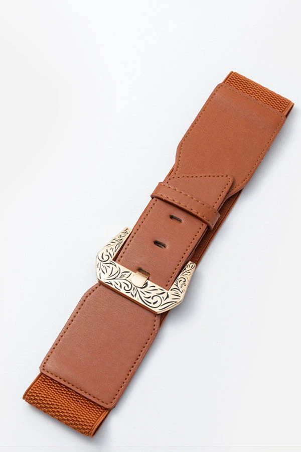 Stylish Retro Carved Square Buckle Belt 3 Stylish Retro Carved Square Buckle Belt - Image 3