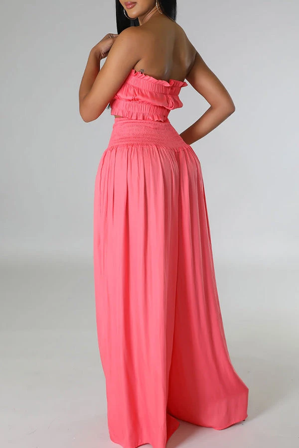 Stylish Shirred Tube Top & Pants Set 8 Stylish Shirred Tube Top & Pants Set - Image 8