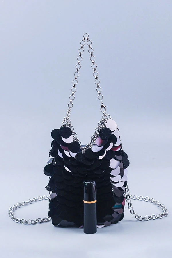 Stylish Sequin Chain Evening Bag 8 Stylish Sequin Chain Evening Bag - Image 8