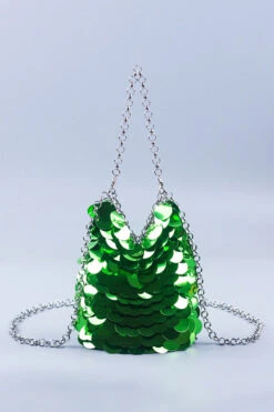 Stylish Sequin Chain Evening Bag 17 Stylish Sequin Chain Evening Bag -Acorpstyle XTT0023 GR 1