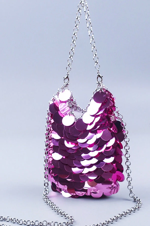 Stylish Sequin Chain Evening Bag 6 Stylish Sequin Chain Evening Bag - Image 6