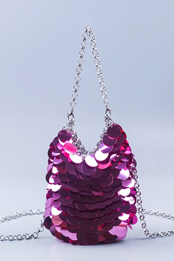 Stylish Sequin Chain Evening Bag 4 Stylish Sequin Chain Evening Bag - Image 4