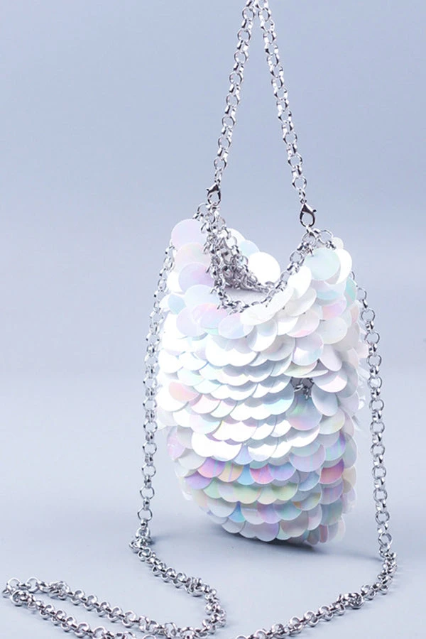 Stylish Sequin Chain Evening Bag 1 Stylish Sequin Chain Evening Bag