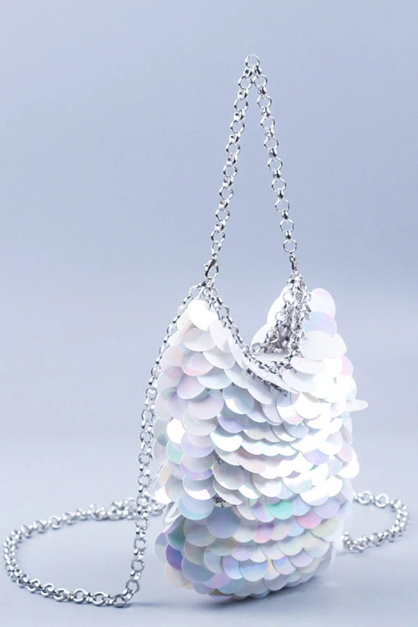 Stylish Sequin Chain Evening Bag 2 Stylish Sequin Chain Evening Bag - Image 2