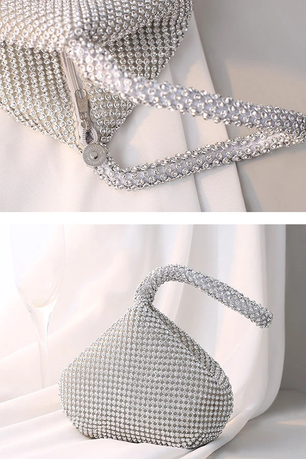 Stylish Metal Rhinestones Evening Bag 2 Stylish Metal Rhinestones Evening Bag - Image 2