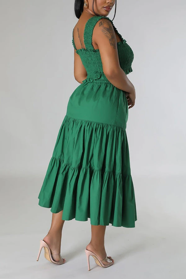 Fashionable Bust Wrap & Solid Color Skirt Set 8 Fashionable Bust Wrap & Solid Color Skirt Set - Image 8