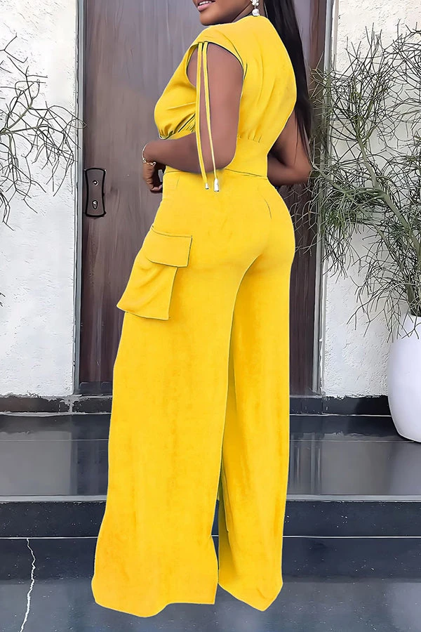 Casual V-Neck Top & Pants Set 2 Casual V-Neck Top & Pants Set - Image 2