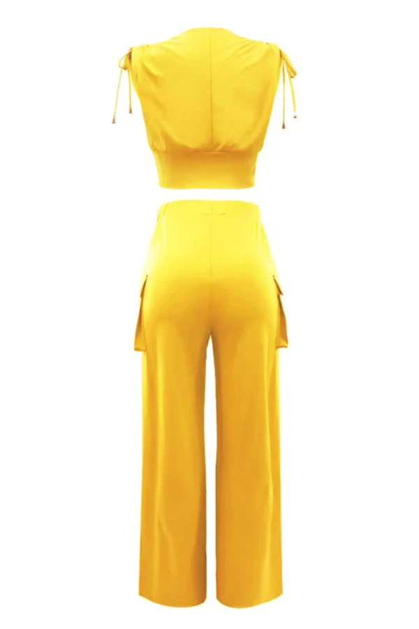 Casual V-Neck Top & Pants Set 5 Casual V-Neck Top & Pants Set - Image 5