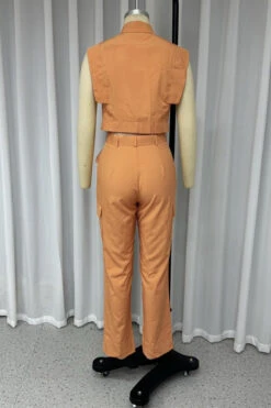 Commuting Lapel Top & Pants Set 10 Commuting Lapel Top & Pants Set -Acorpstyle XTU0319 OR 5