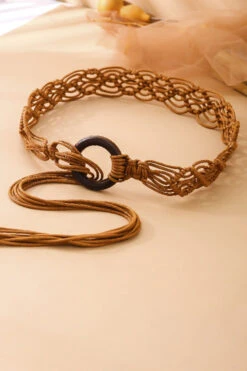 Resort Braided Tassel Knotted Belt -Acorpstyle XTU0453 CA 1