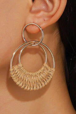 Resort Gold Braided Large Earrings