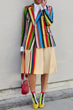 Stylish Striped Colorful Double Breasted Blazer & Skirt Set -Acorpstyle XTX1622 RT 4 fe9e7dd3 0ec8 401b 8712 161e2575c80e