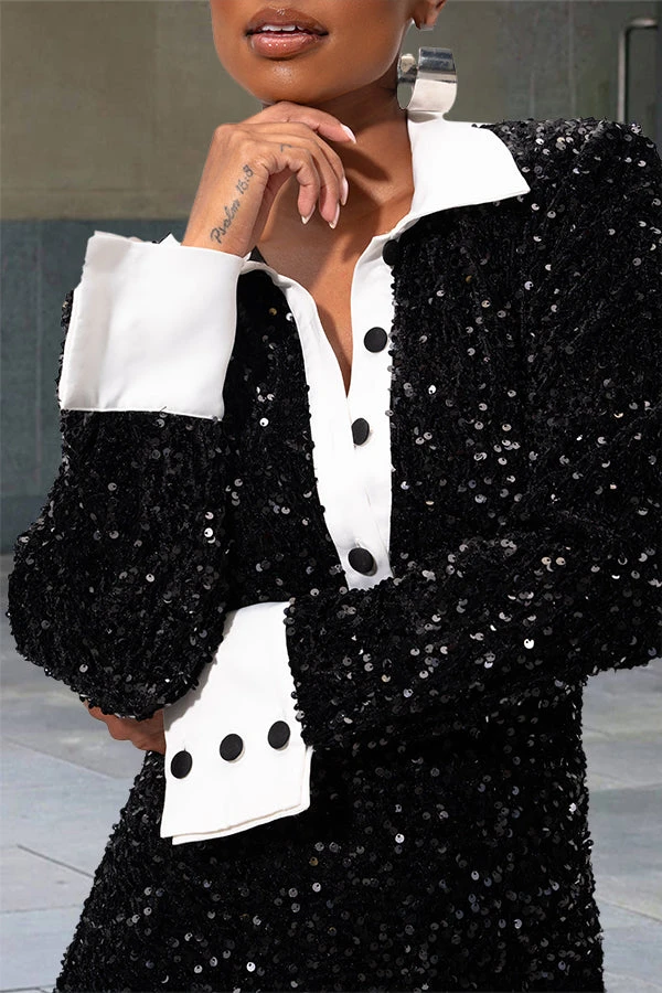 Chic Sequin Panel Shift Maxi Dress 6 Chic Sequin Panel Shift Maxi Dress - Image 6