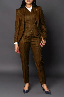 Classic Striped Peak Collar Blazer & Pants Set 14 Classic Striped Peak Collar Blazer & Pants Set -Acorpstyle XTX1946 BR 1 080cc3dd 403d 4634 b145 0861e30ec657