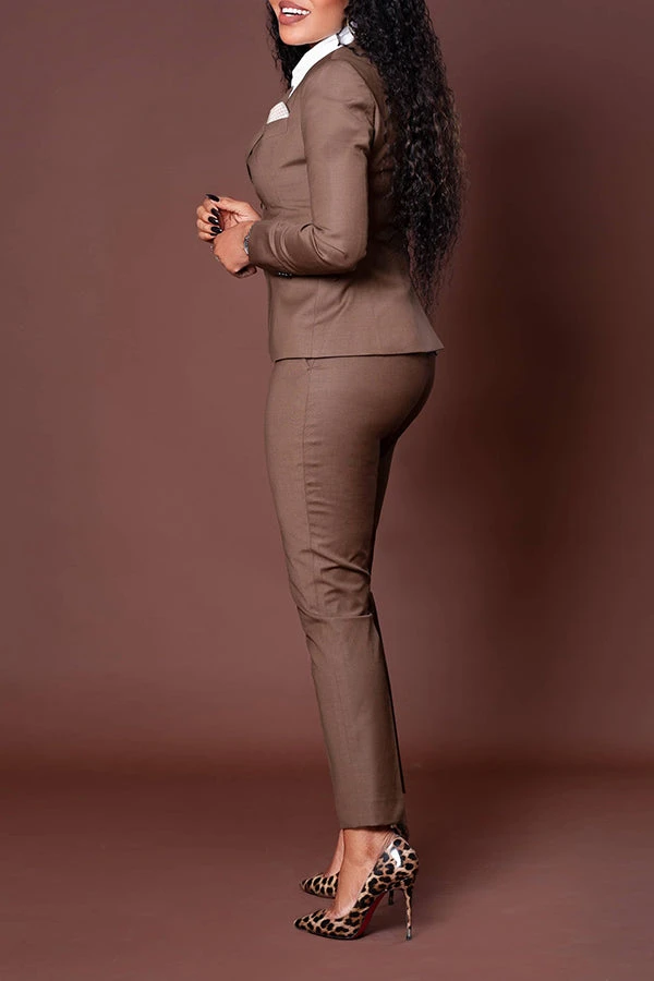 Elegant Decorative Pocket Blazer & Pants Set 3 Elegant Decorative Pocket Blazer & Pants Set - Image 3