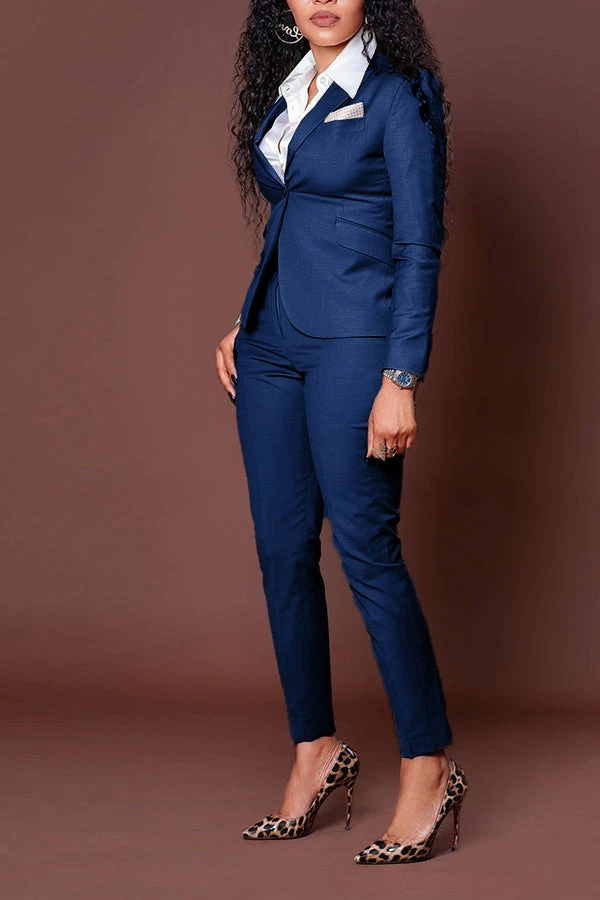 Elegant Decorative Pocket Blazer & Pants Set 7 Elegant Decorative Pocket Blazer & Pants Set - Image 7