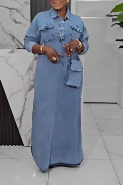 Cozy Loose Denim Maxi Dress 13 Cozy Loose Denim Maxi Dress -Acorpstyle XTX3017 BL 5 67dde1c5 5497 40db 960c a9a79a524e72