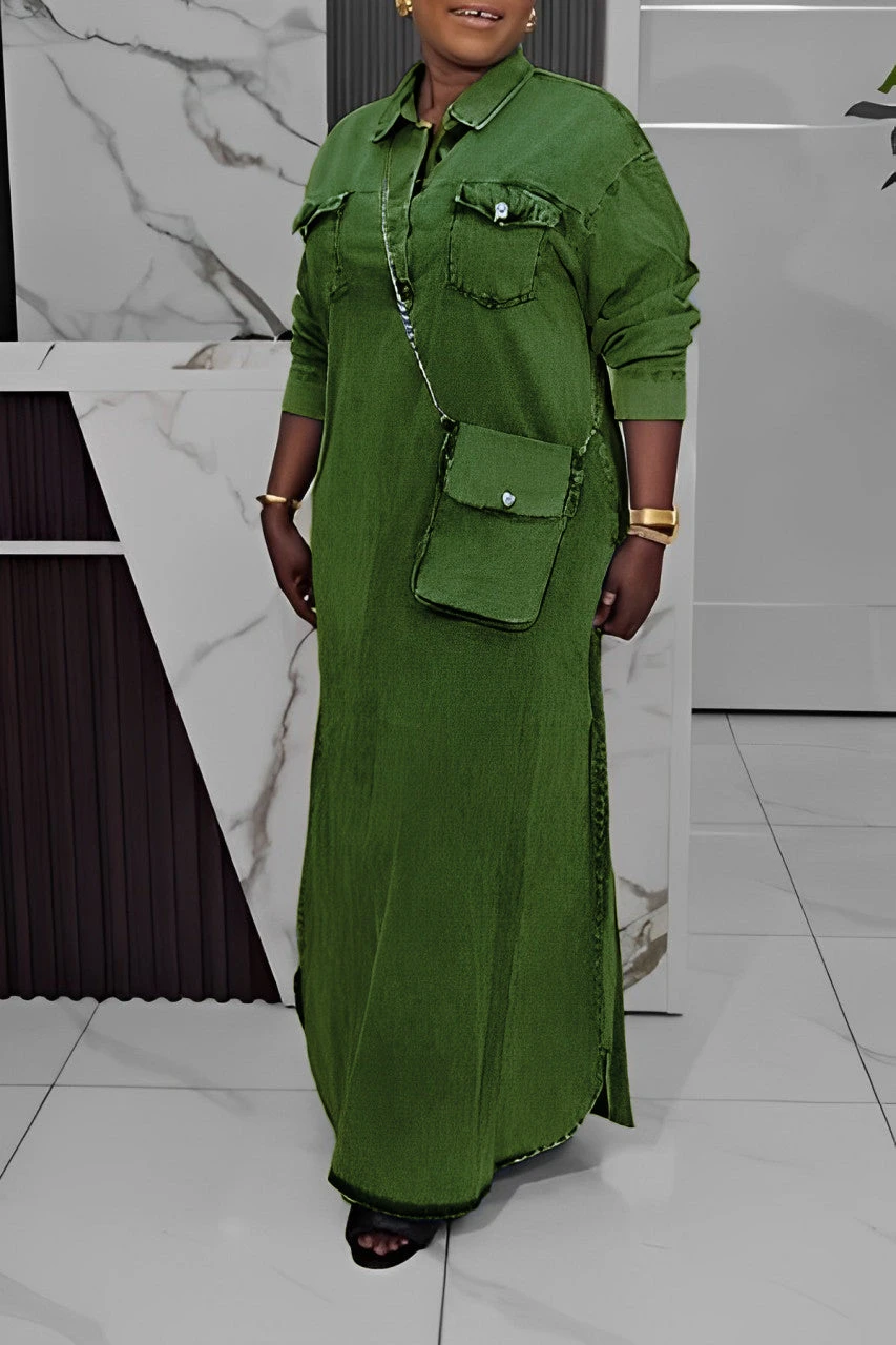 Cozy Loose Denim Maxi Dress 6 Cozy Loose Denim Maxi Dress - Image 6