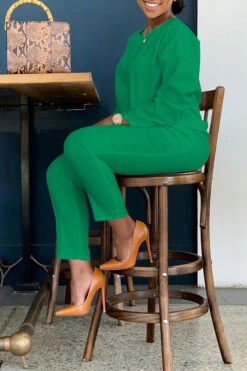 Comfy Chic Shoulder Top & Pants Set 17 Comfy Chic Shoulder Top & Pants Set -Acorpstyle XTY3176 GR 1 20 3