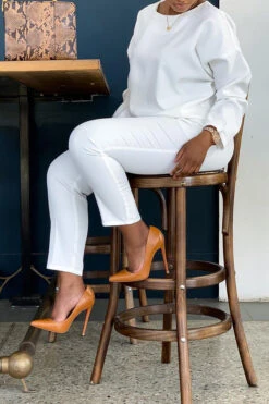 Comfy Chic Shoulder Top & Pants Set 19 Comfy Chic Shoulder Top & Pants Set -Acorpstyle XTY3176 WH 1 20 1