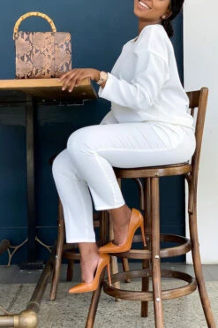 Comfy Chic Shoulder Top & Pants Set 20 Comfy Chic Shoulder Top & Pants Set -Acorpstyle XTY3176 WH 1 20 2