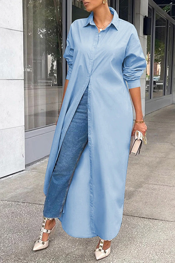 Chic Button Up Classic Shirt Dress 5 Chic Button Up Classic Shirt Dress - Image 5