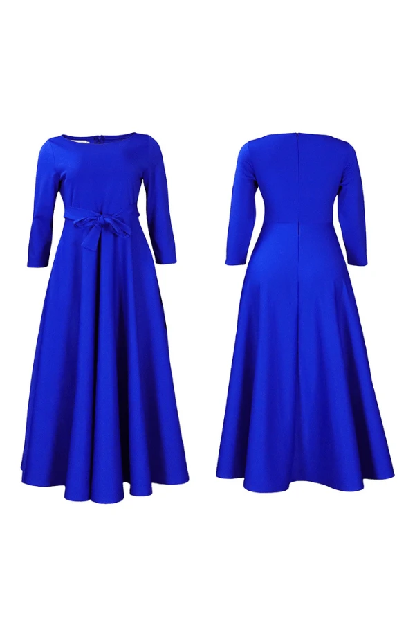 Tie Front 3/4 Length Sleeve Dress 9 Tie Front 3/4 Length Sleeve Dress - Image 9