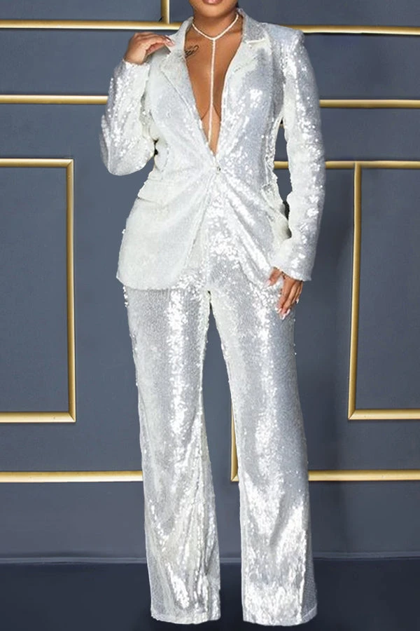 Gorgeous Sequin Blazer & Pants Set 1 Gorgeous Sequin Blazer & Pants Set