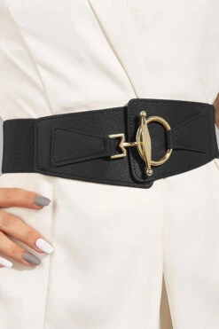 Metal Buckle Elastic Waistband -Acorpstyle XTY4552 BK 2