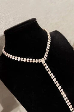 Rhinestone Decor Y Lariat Necklace -Acorpstyle XTY4625 GO 2