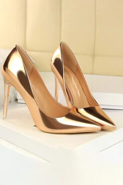 Metallic Ultra High Heeled Court Pumps -Acorpstyle XTY4637 CP 4