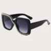 Glamorous Zircon Square Frame Sunglasses