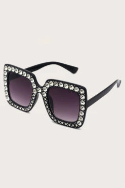 Rhinestone Decor Fashion Glasses