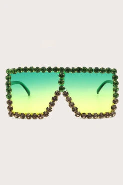 Oversized Square Frame Color Lenses Sunglasses 9 Oversized Square Frame Color Lenses Sunglasses -Acorpstyle XTY4652 GR 3