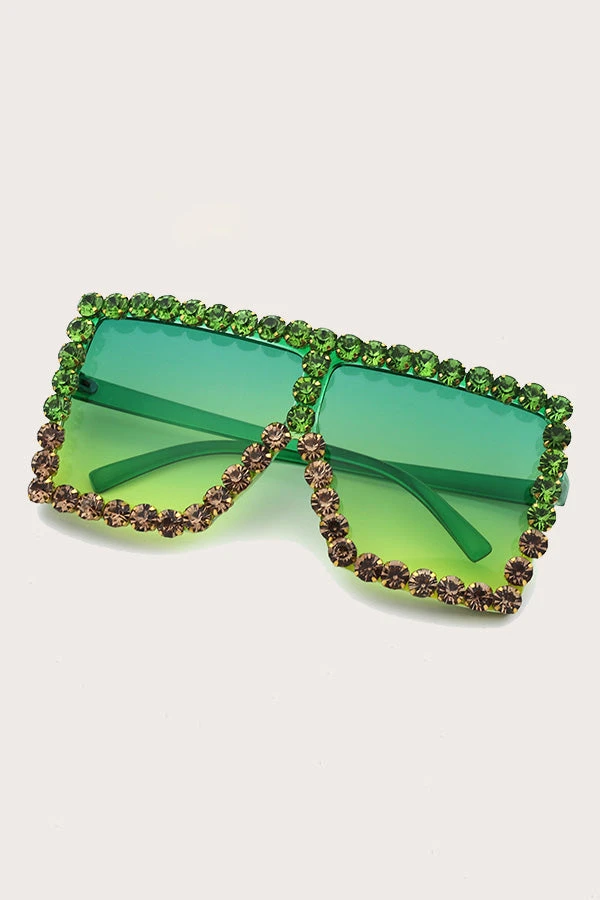 Oversized Square Frame Color Lenses Sunglasses 3 Oversized Square Frame Color Lenses Sunglasses - Image 3
