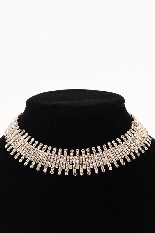Sparkling Rhinestones Choker Necklace 4 Sparkling Rhinestones Choker Necklace - Image 4