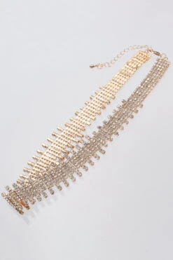 Sparkling Rhinestones Choker Necklace 10 Sparkling Rhinestones Choker Necklace -Acorpstyle XTY4736 GO 2