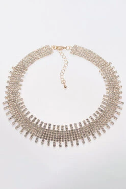 Sparkling Rhinestones Choker Necklace 11 Sparkling Rhinestones Choker Necklace -Acorpstyle XTY4736 GO 3