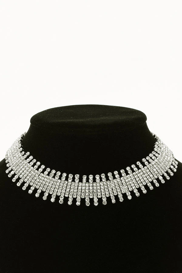 Sparkling Rhinestones Choker Necklace 1 Sparkling Rhinestones Choker Necklace