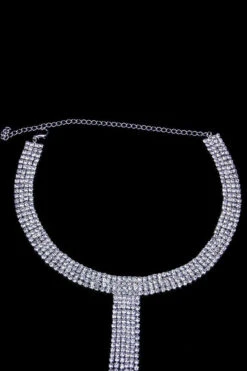 Rhinestone Decor Widen Y Lariat Necklace 7 Rhinestone Decor Widen Y Lariat Necklace -Acorpstyle XTY4738 SI 1