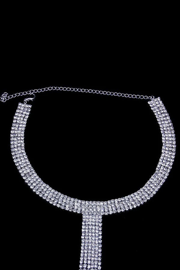 Rhinestone Decor Widen Y Lariat Necklace 3 Rhinestone Decor Widen Y Lariat Necklace - Image 3