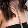 Rhinestone Decor Widen Y Lariat Necklace