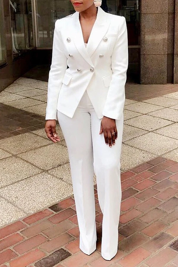 Shawl Collar Blazer & Pants Set 2 Shawl Collar Blazer & Pants Set - Image 2