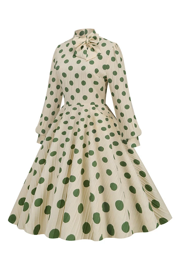 Polka Dot Bowknot Swing Dress 2 Polka Dot Bowknot Swing Dress - Image 2